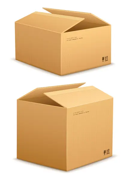 Caja de cartón para el embalaje — Vector de stock