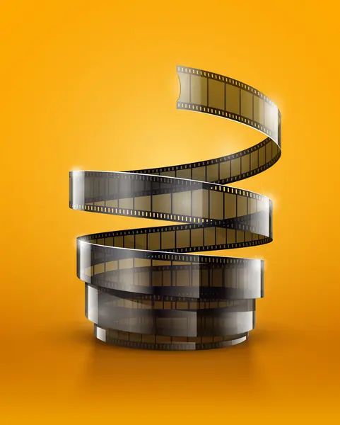 Espiral da fita de filme de Cinematografia — Vetor de Stock