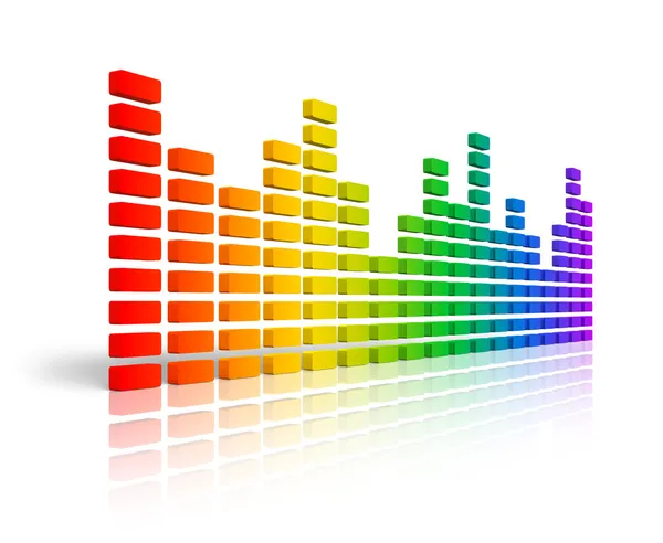 Rainbow graphic equalizer — Stock Photo, Image