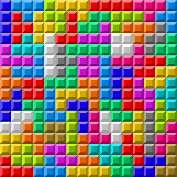 Colorful Tetris board background