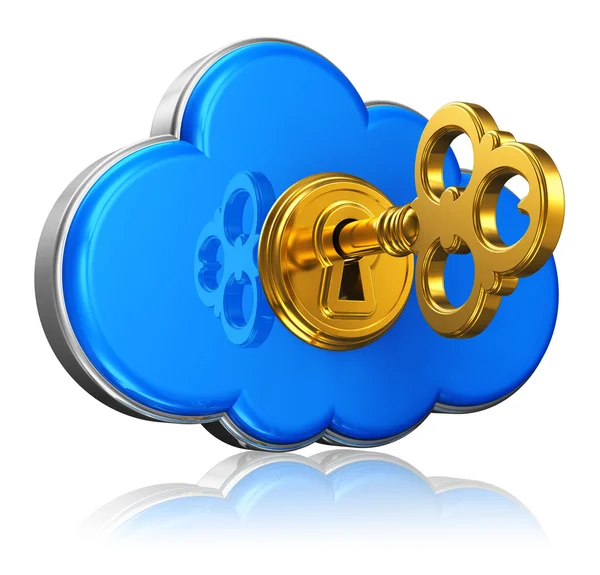 Concetto di cloud computing e sicurezza dello storage — Foto Stock
