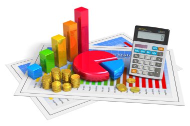 Financial business analytics concept clipart