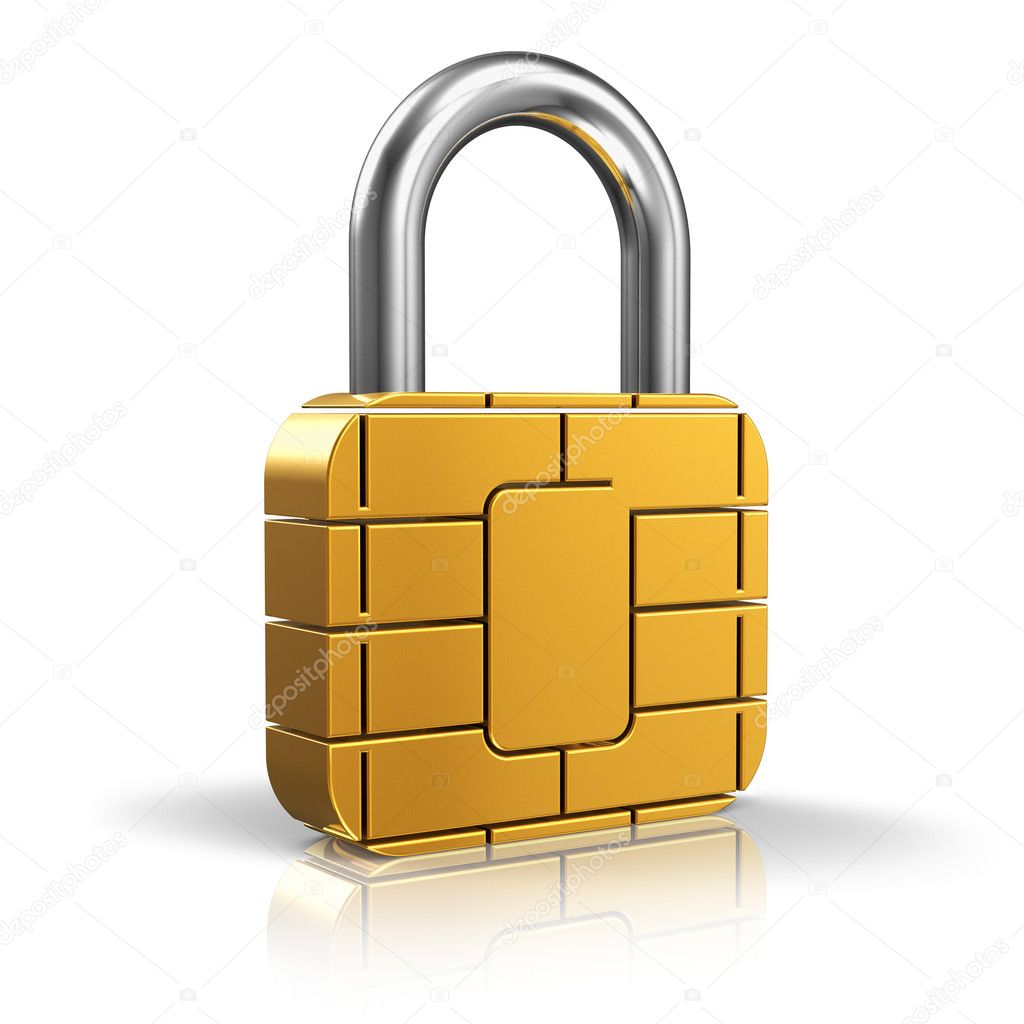 SIM card or credit card security concept