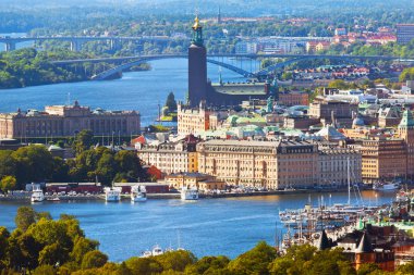 stockholm, İsveç Hava Panoraması
