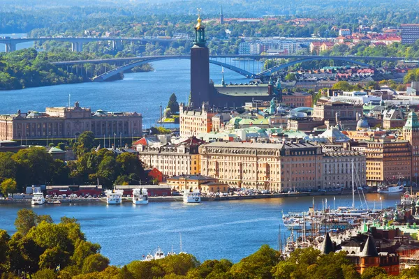 Stockholm, İsveç Hava Panoraması — Stok fotoğraf