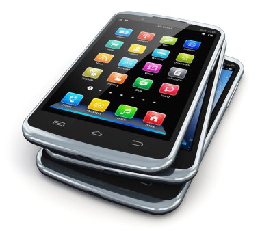 Modern dokunmatik ekran smartphones