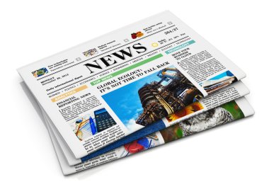 Stack of newspapers clipart