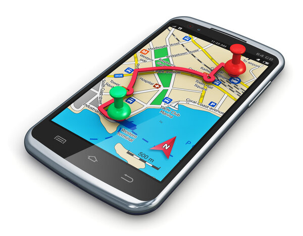 GPS navigation in smartphone
