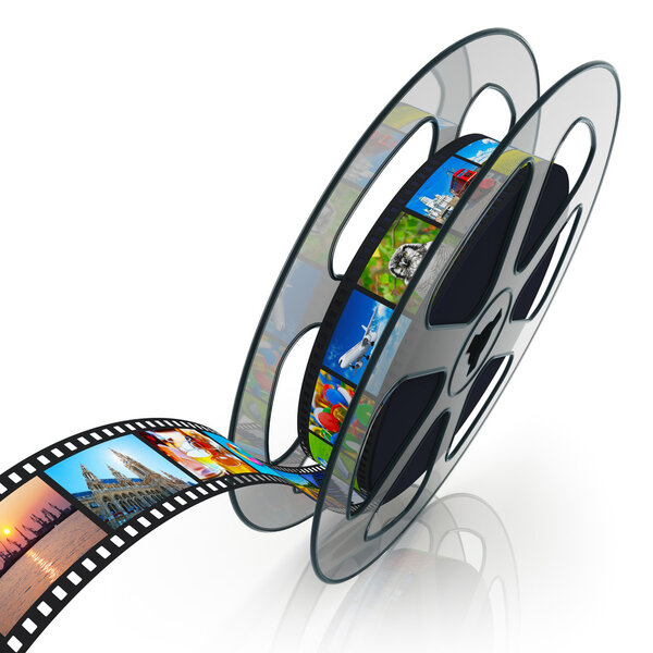 Film reel with filmstrip