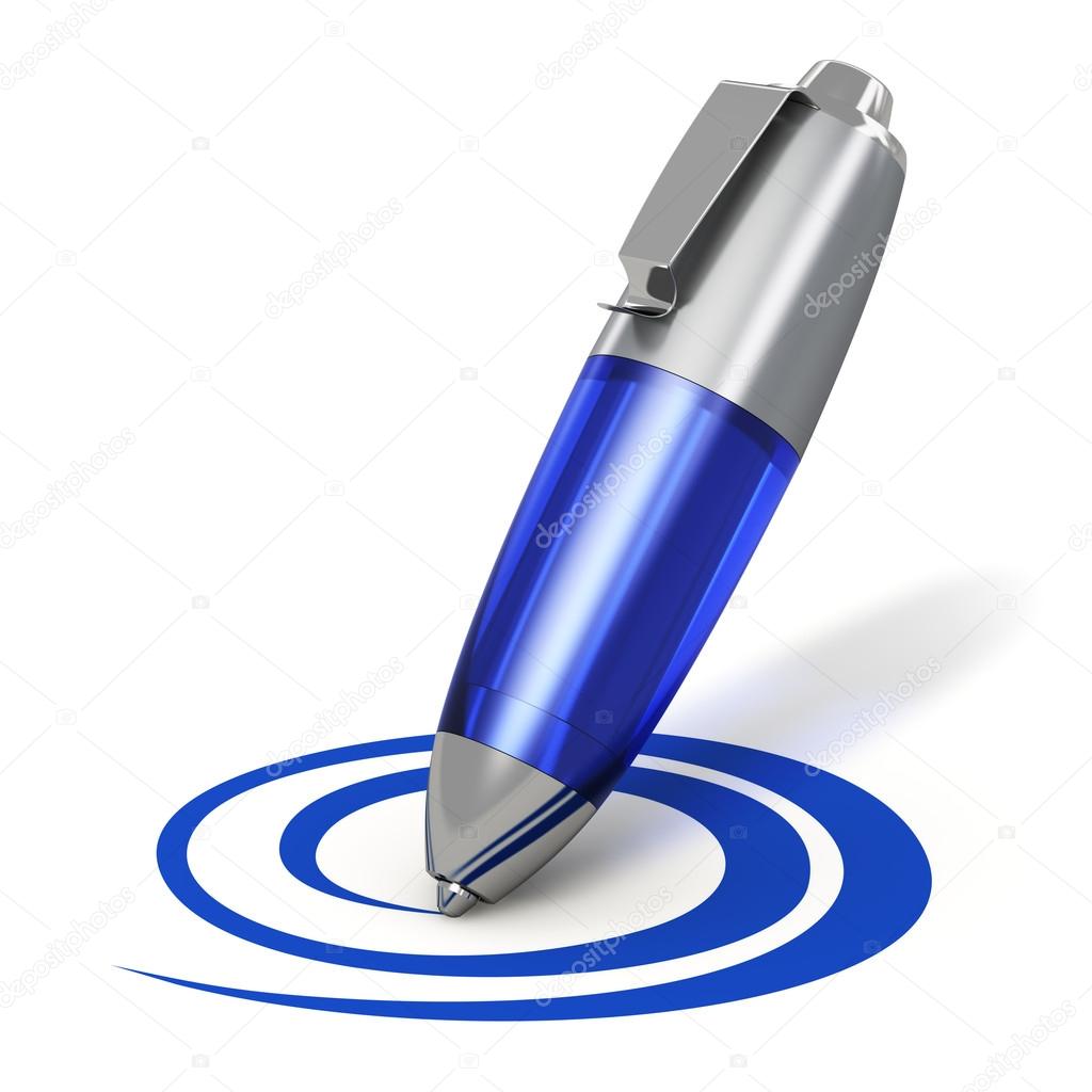 Pen drawing a shape Stock Photo by ©scanrail 18244647