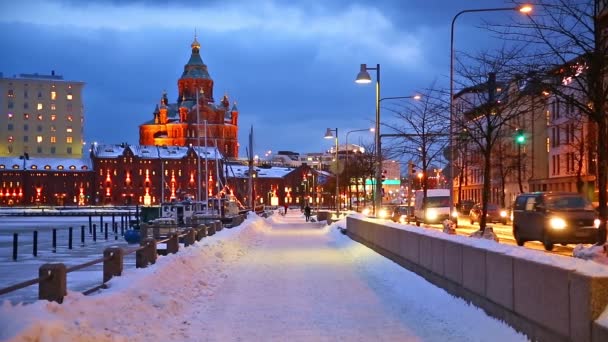 Invierno en Helsinki — Vídeo de stock