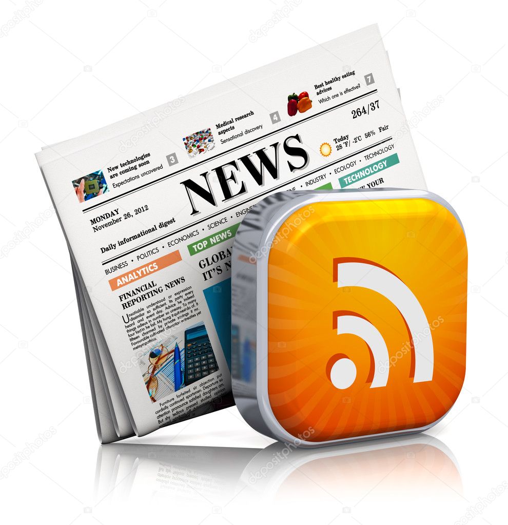 Internet news and RSS concept