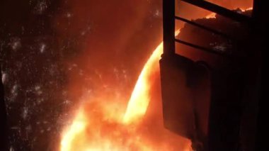 yüksek fırın Metalurji tesisi gelen sıvı metal eritme