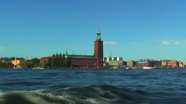 Stadshuset i Stockholm, Sverige — Stockvideo