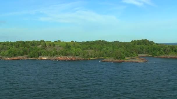 Motion panorama of the Baltic sea in Finland — Stock Video