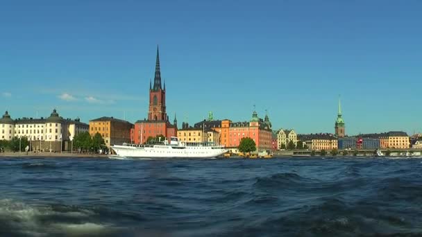 Cruise in stockholm, Zweden — Stockvideo