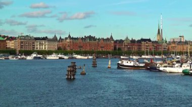 Stockholm 'deki eski kasaba, İsveç.