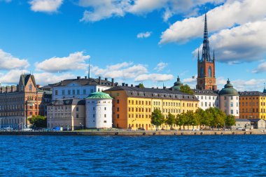 Stockholm 'de eski bir kasaba, İsveç