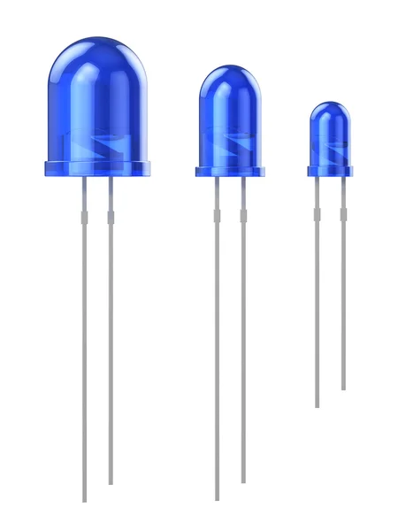 Zestaw niebieskie diody LED — Zdjęcie stockowe