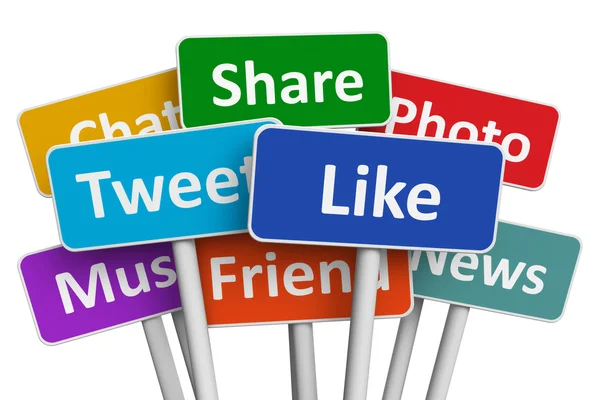 Concetto di social media — Foto Stock