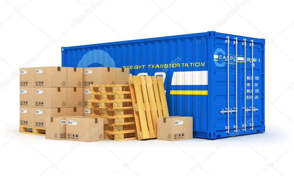 Cargo, shipping and logistics concept
