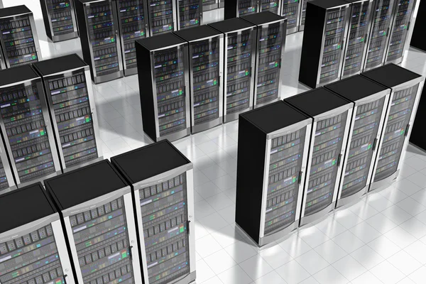 Netwerkservers in het datacenter — Stockfoto