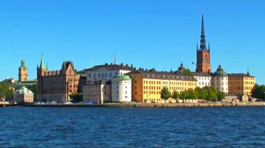 Stockholm 'de eski bir kasaba, İsveç