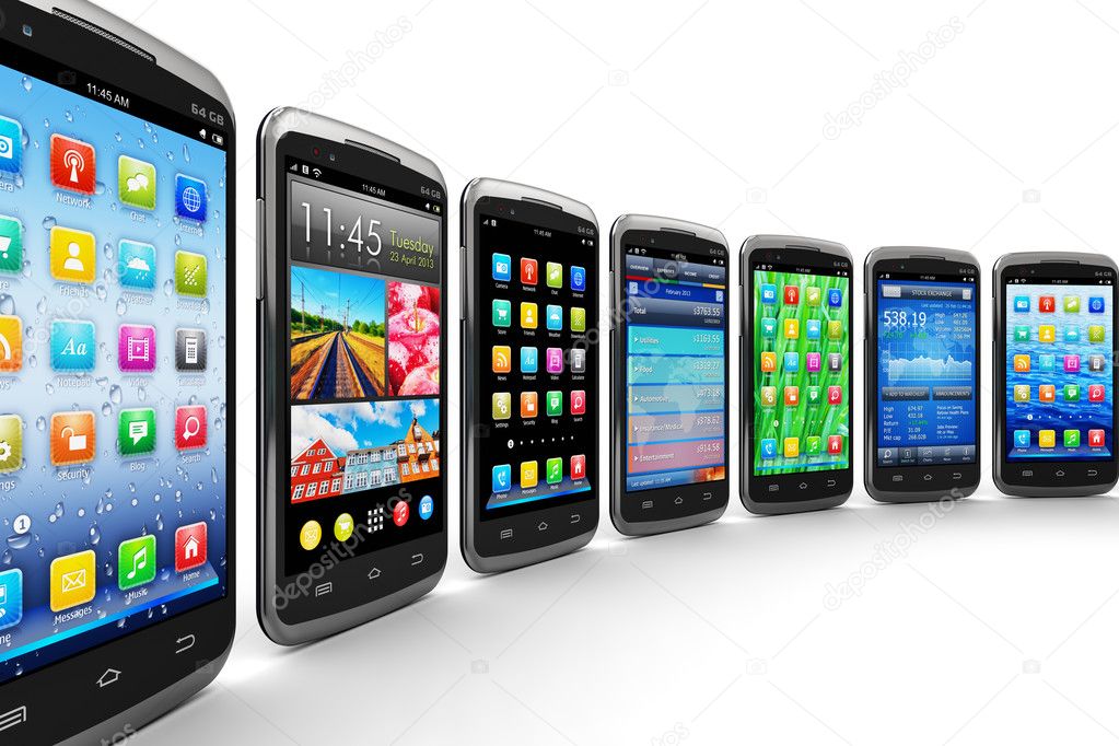 Smartphones and mobile applications — Stock Photo © scanrail 24531959