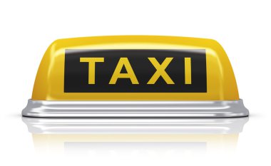 Yellow taxi car sign clipart