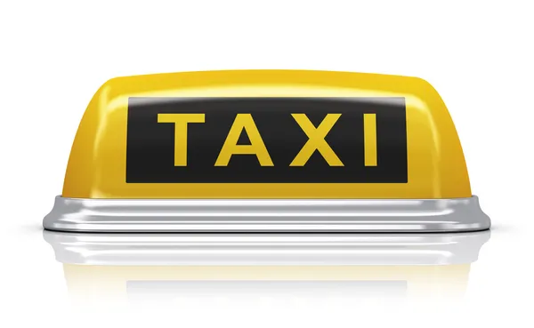 Yellow taxi car sign — Stock Photo, Image