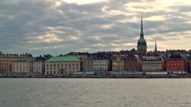 akşam cityscape Stokholm, İsveç