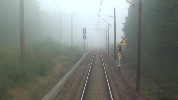 Mysterious railroad journey — Stock Video