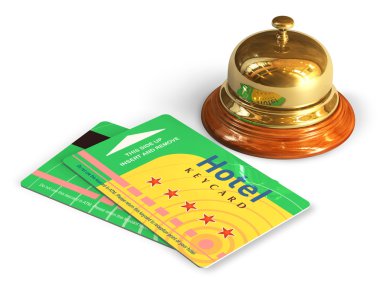 Resepsiyon zili ve otel cardkeys