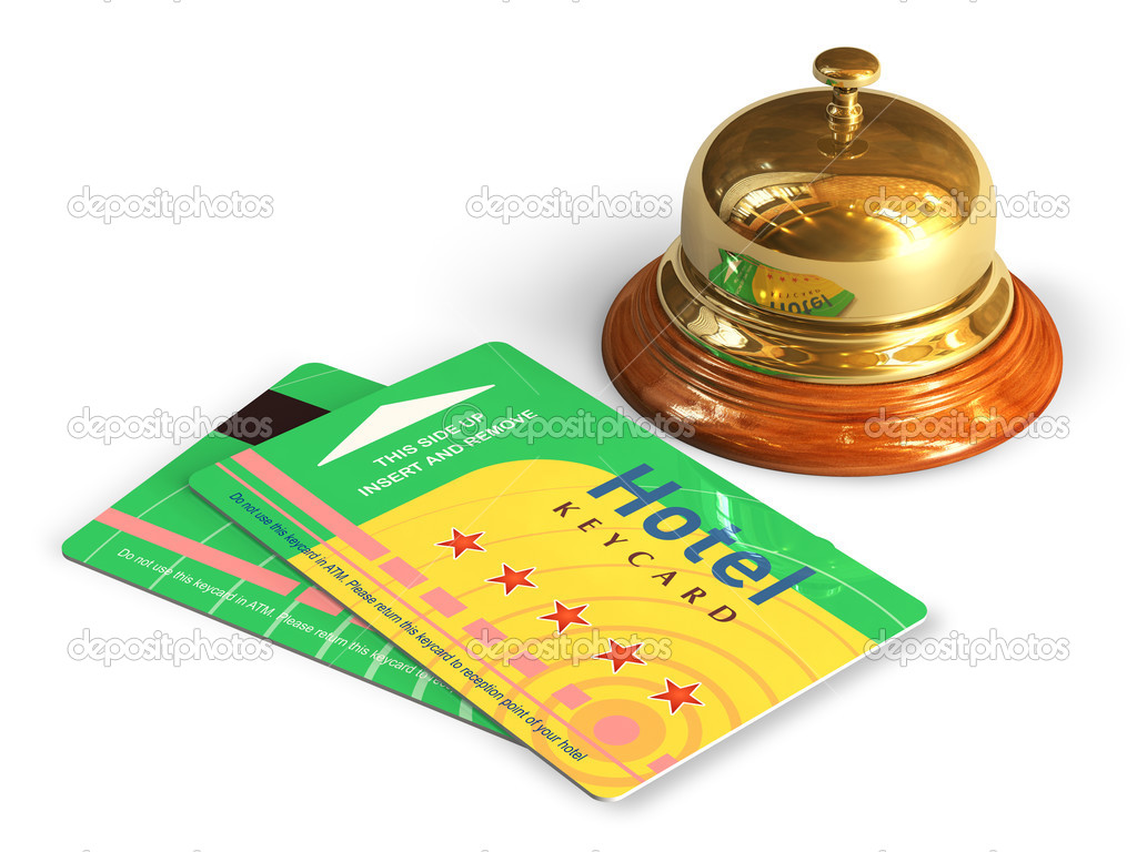 Reception bell and hotel cardkeys