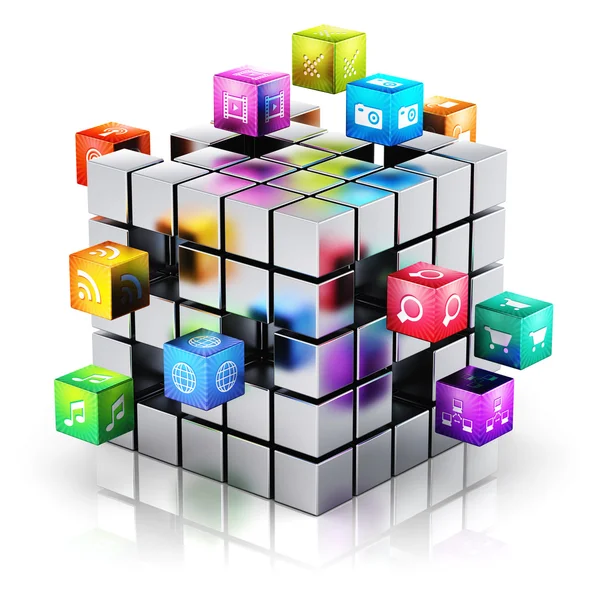 mobil uygulamalar ve medya teknoloji kavramı