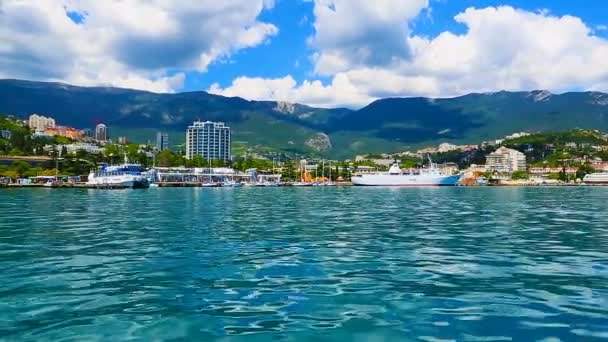 Panorama of Yalta, Crimea, Ukraine — Stock Video