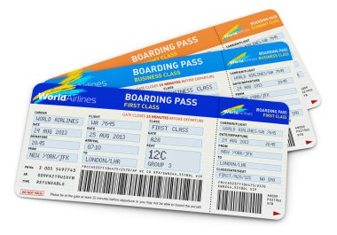 Air tickets clipart