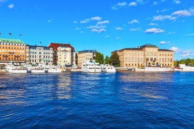 Stockholm 'deki eski kasaba, İsveç.