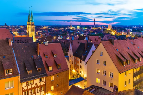 Evening panorama of Nuremberg, Germany — Stock Photo, Image