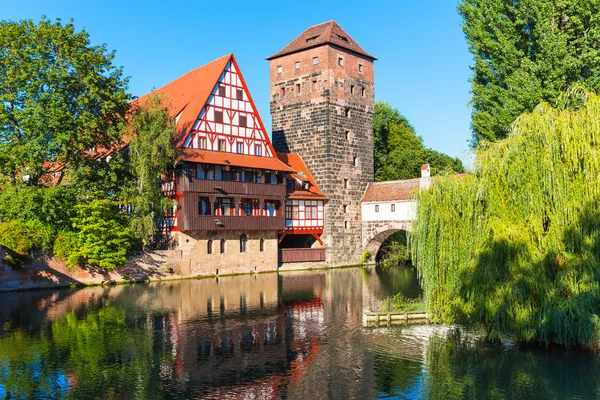 Cidade velha em Nuremberg, Alemania — Fotografia de Stock