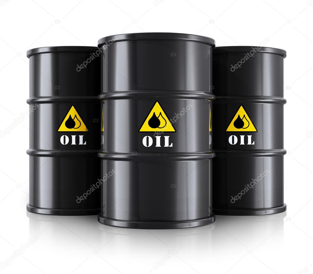 Black oil barrels