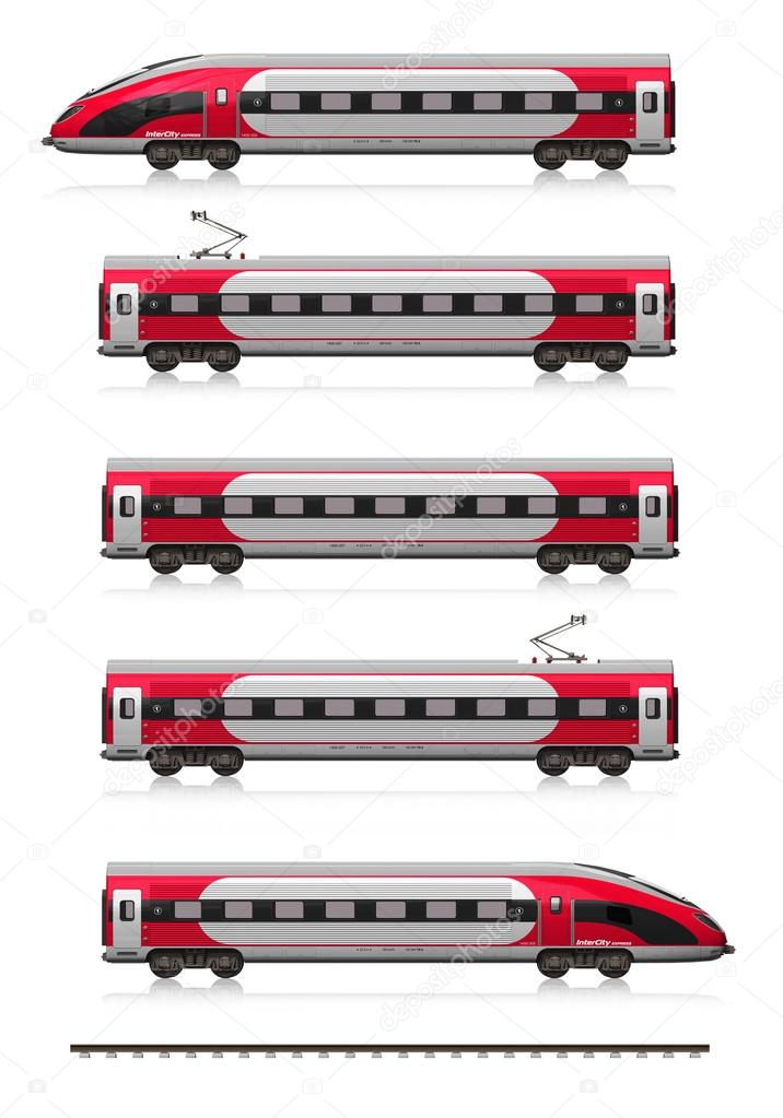 Modern high speed train set