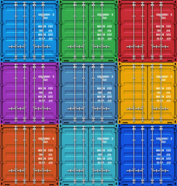 Color cargo containers — Stock Photo, Image