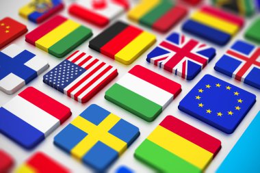 Flags keyboard clipart