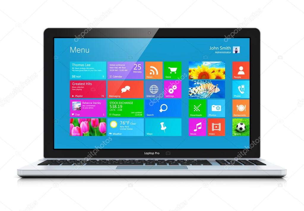 Modern laptop Stock Photo by ©scanrail 34887485