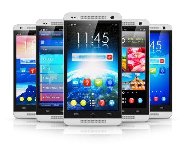 Modern dokunmatik ekran smartphones