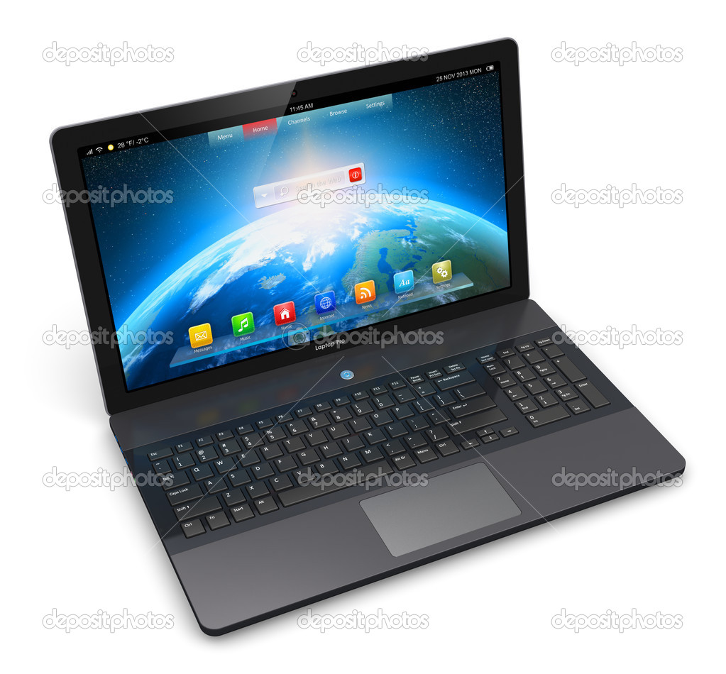 Portátil moderno — Foto de stock #39186977 © scanrail, image size:1023x950