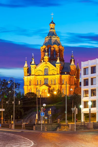 乌斯别斯基大教堂在赫尔辛基，芬兰 — 图库照片