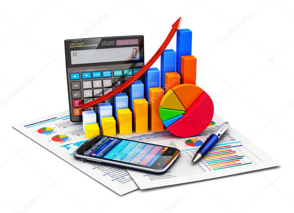 Financial statistics and accounting concept