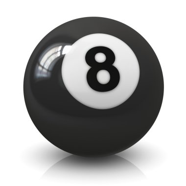 Eight billiard ball clipart